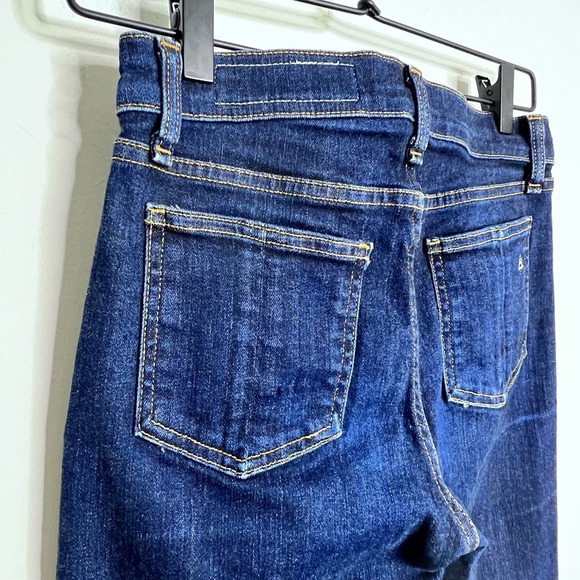 Rag & Bone Jeans Womens 26 High Rise‎ Skinny Dark Blue Wash Stretch Pockets Belt - Picture 12 of 16
